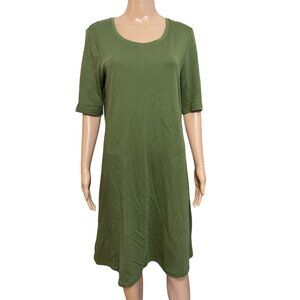 Isaac Mizrahi Green Midi Dress Size Small